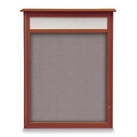 United Visual Products Double Door Enclosed Indoor Letterboard UV1141H-GOLD-GREY